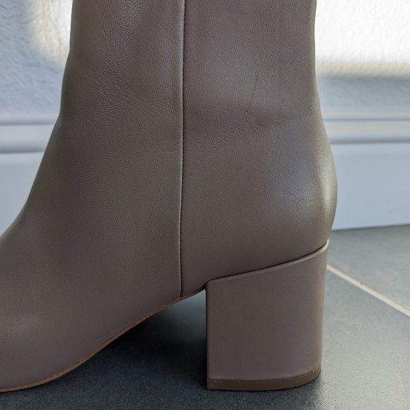 Marc Fisher Light Beige Heeled Bootie - Picture 8 of 9